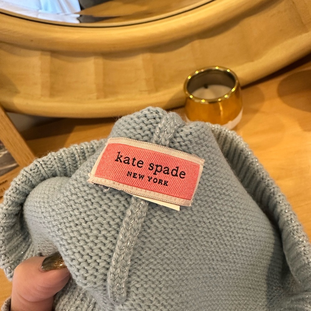 Kate Spade weekend Light Blue Knit Beanie - Picture 3 of 3